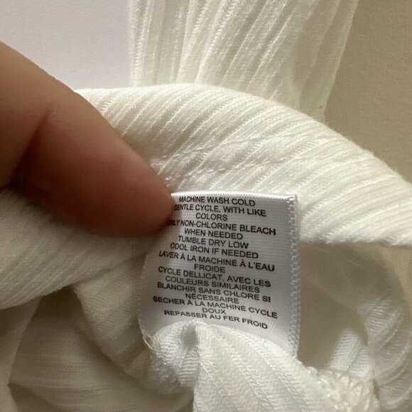 2/$30 Love Fire Crop Tank Top Womens M White Ruched Clean Girl Beach Boho NWT - Picture 10 of 11